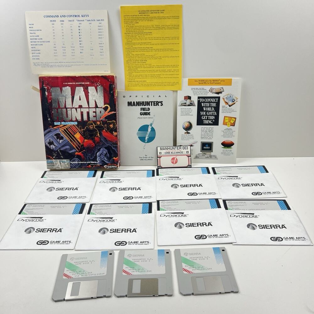 Manhunter 2: San Francisco 1989 Sierra PC Big Box Game–Vintage Complete Rare